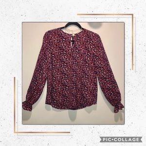 ✨MICHAEL KORS FLORAL LONG SLEEVE BLOUSE  ✨